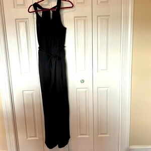 Loft linen blend tie front jumpsuit